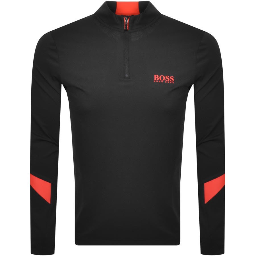 Alternative Image for ProductBOSS Piraq Half Zip Sweatshirt Black1